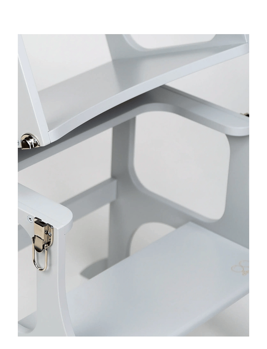 Ette Tete - STEP'n'SIT® Helper Tower - Table - læringsstårn - grey/silver - 4