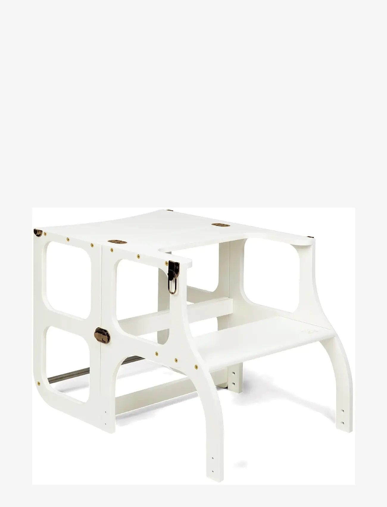 Ette Tete - STEP'n'SIT® Helper Tower - Table - læringsstårn - white/brass - 2