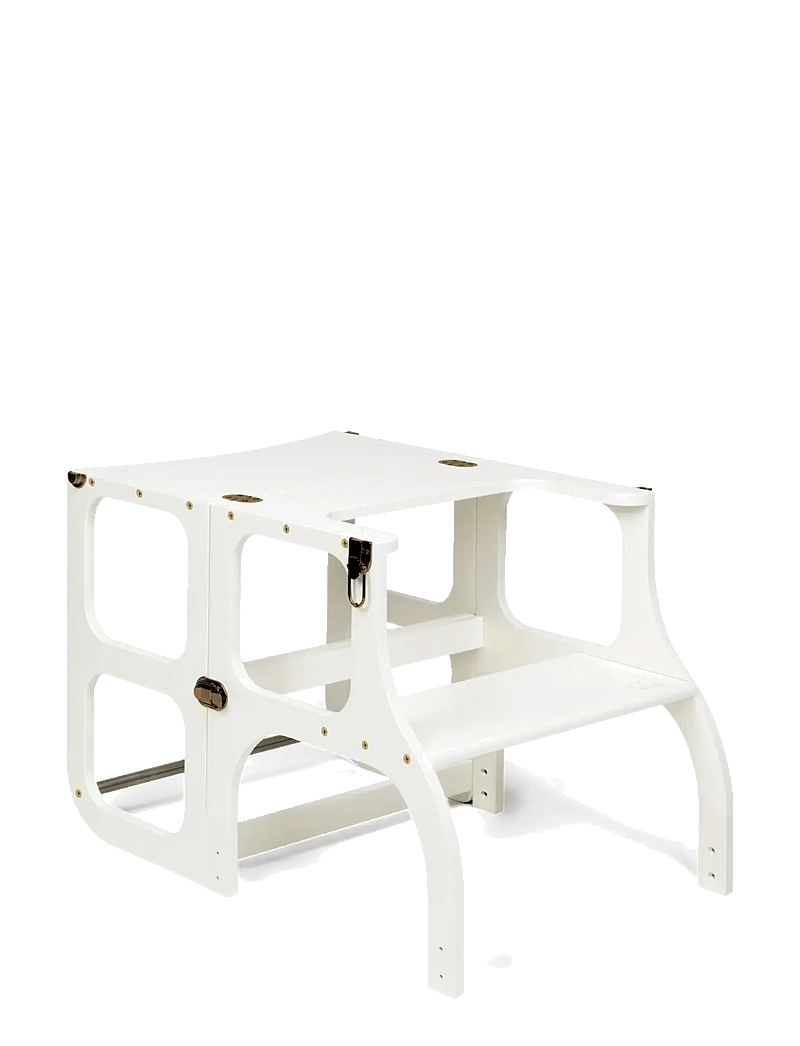 Ette Tete - STEP'n'SIT® Helper Tower - Table - læringsstårn - white/brass - 2