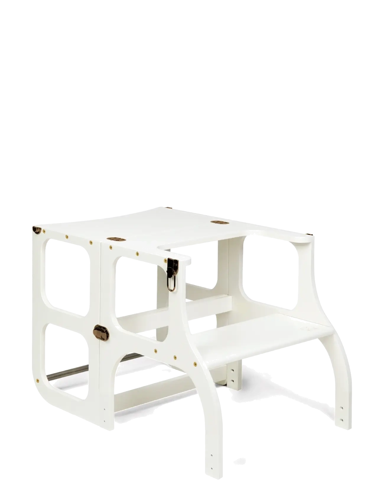 Ette Tete - STEP'n'SIT® Helper Tower - Table - læringsstårn - white/brass - 2