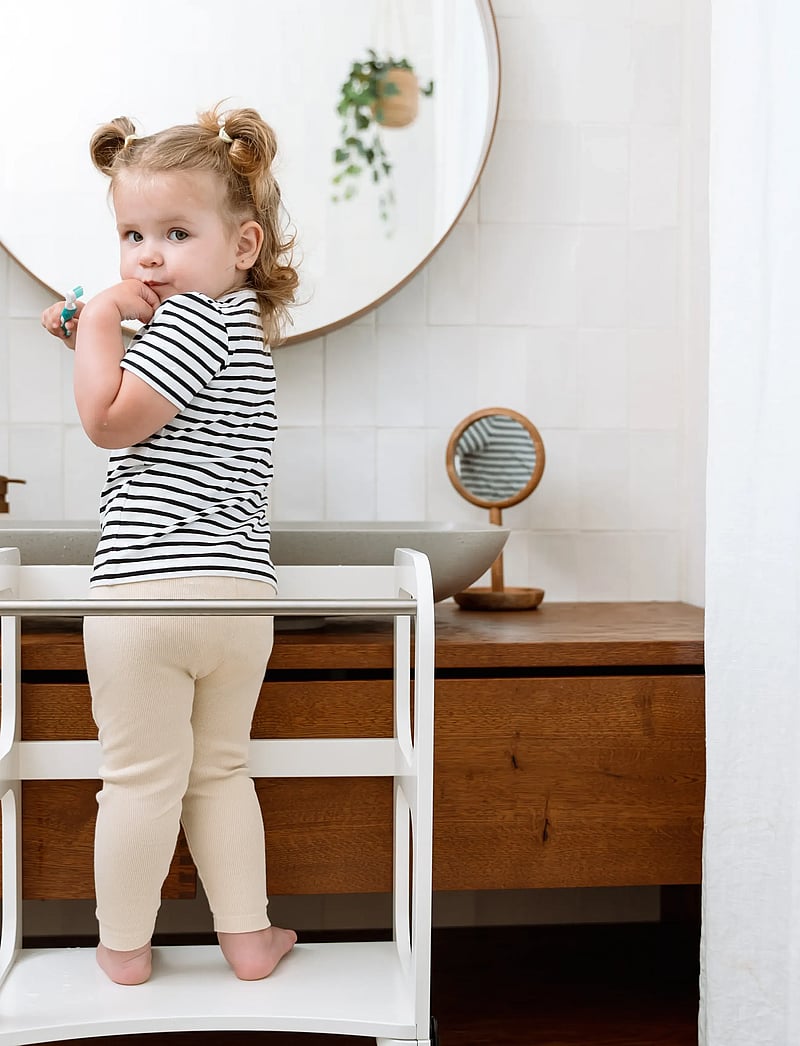 Ette Tete - STEP'n'SIT® Helper Tower - Table - læringsstårn - white/brass - 5