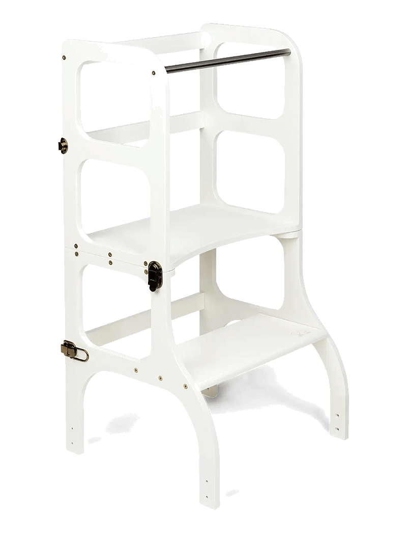 Ette Tete - STEP'n'SIT® Helper Tower - Table - læringsstårn - white/brass - 3