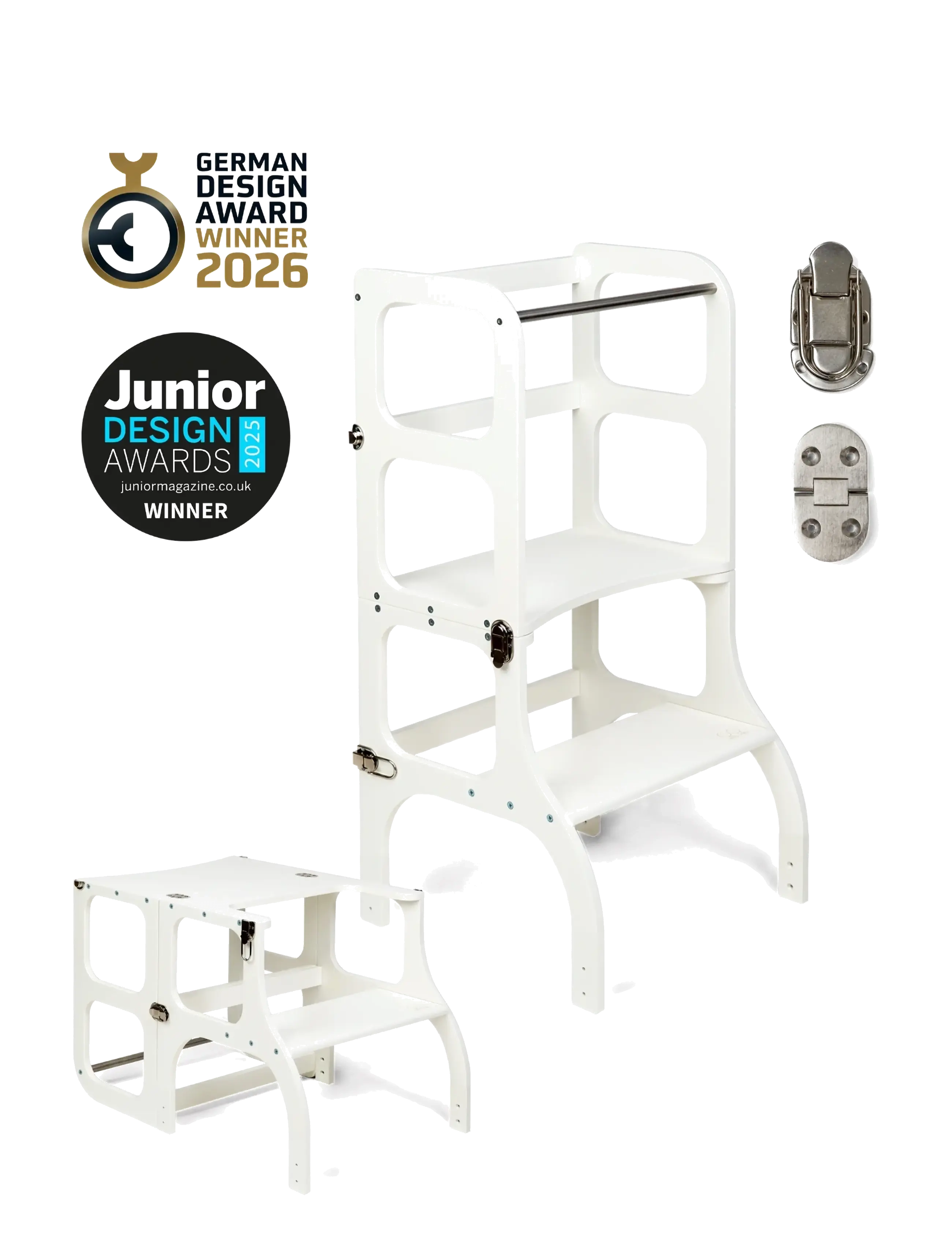 Ette Tete Step'n'sit Helper Tower Table, 90X 43X 40 cm, Furniture, Weiß - Motor Skills Kinder