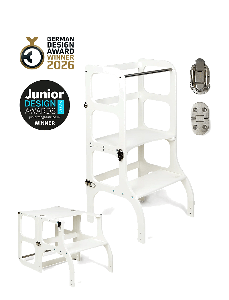 Ette Tete - Helper tower - table "Step'n'Sit" - lernturm - white/silver - 0