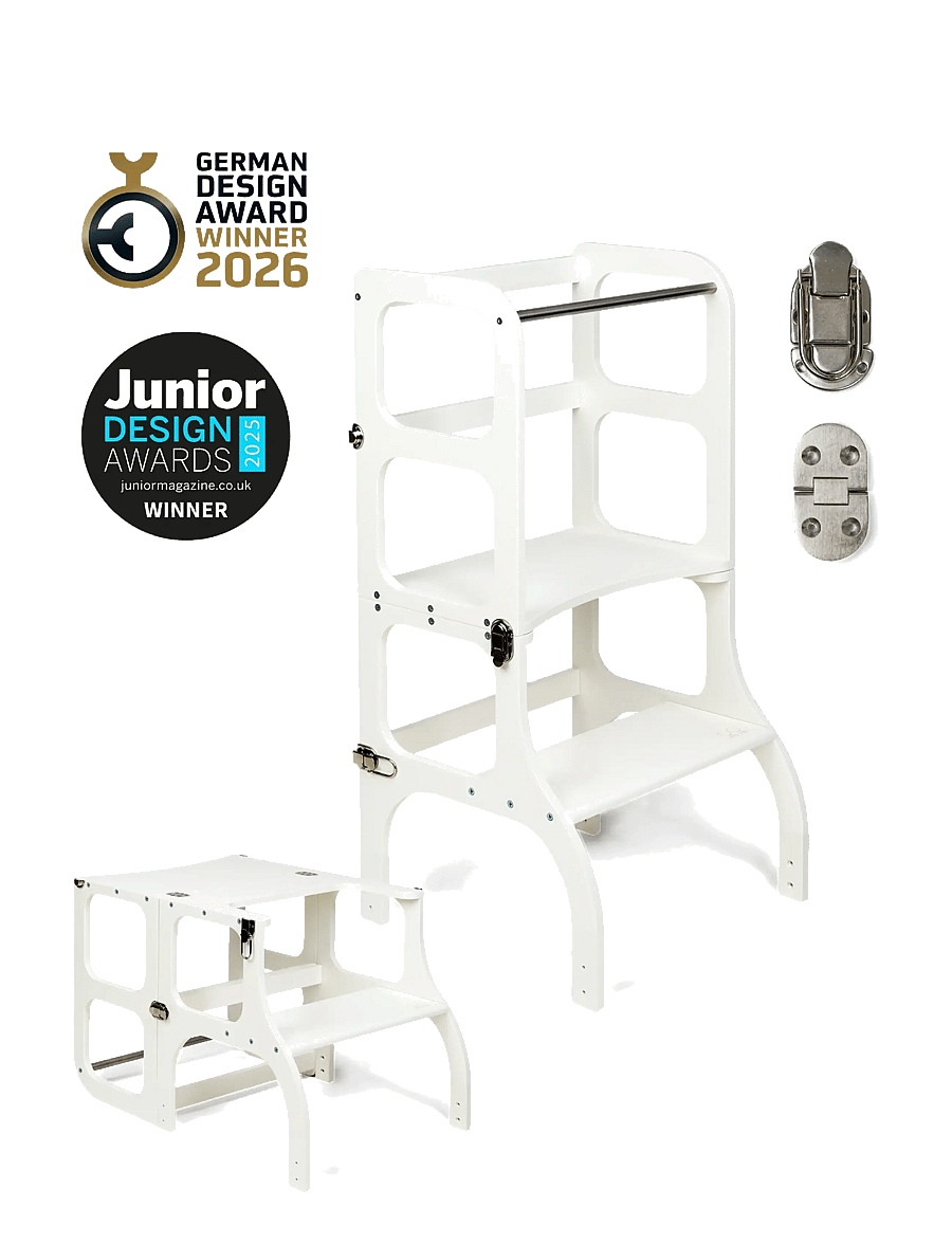 Ette Tete - STEP'n'SIT® Helper Tower - Table - læringsstårn - white/silver - 0