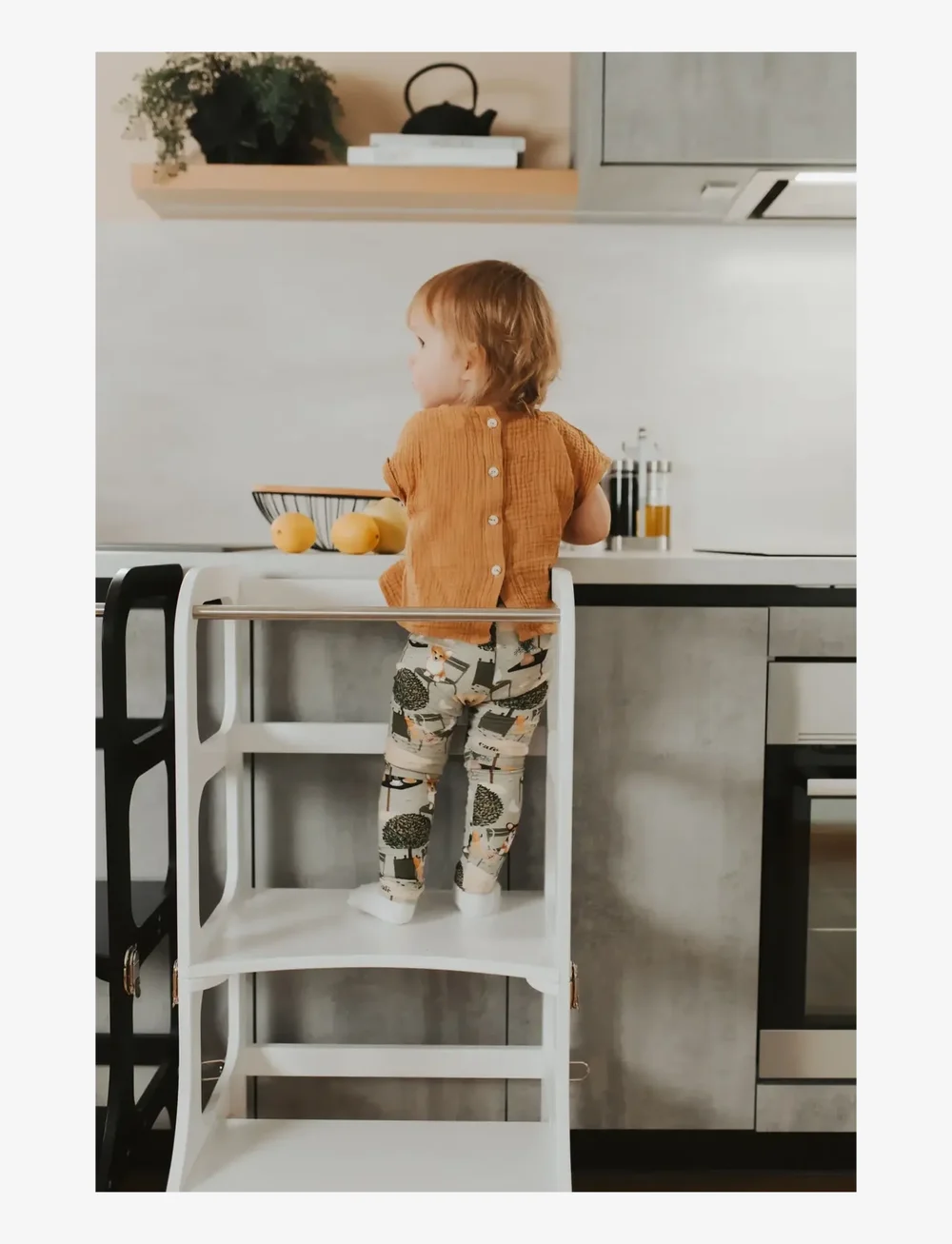 Ette Tete - Helper tower - table "Step'n'Sit" - hjälpa till pallar - white/silver - 1