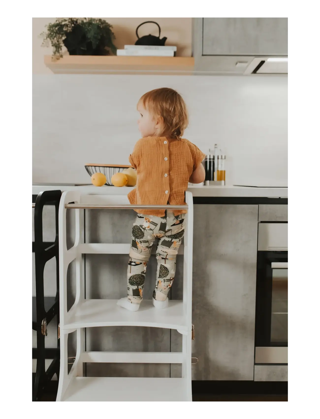 Ette Tete - STEP'n'SIT® Helper Tower - Table - læringsstårn - white/silver - 1
