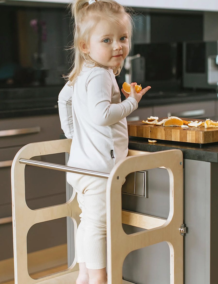 Ette Tete - STEP'n'SIT® Helper Tower - Table - læringsstårn - wooden/brass - 5