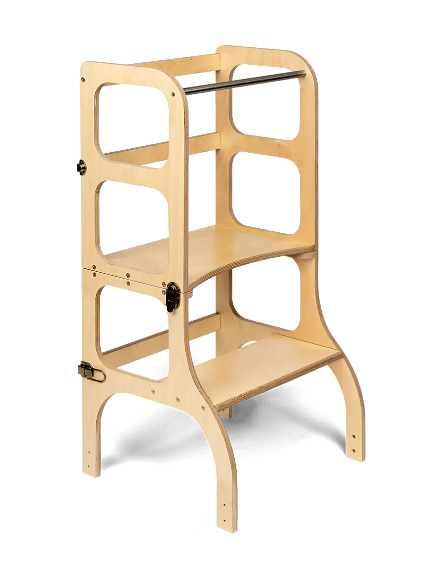 Ette Tete - STEP'n'SIT® Helper Tower - Table - læringsstårn - wooden/brass - 2