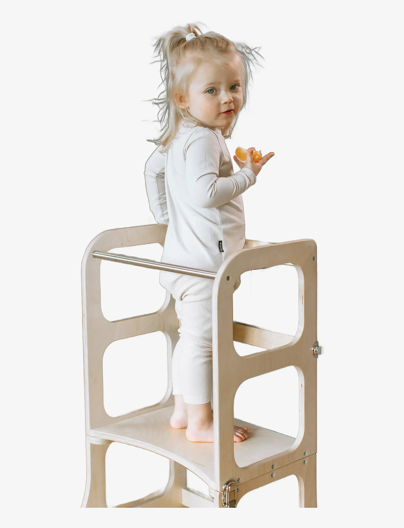 Ette Tete - STEP'n'SIT® Helper Tower - Table - læringsstårn - wooden/silver - 2