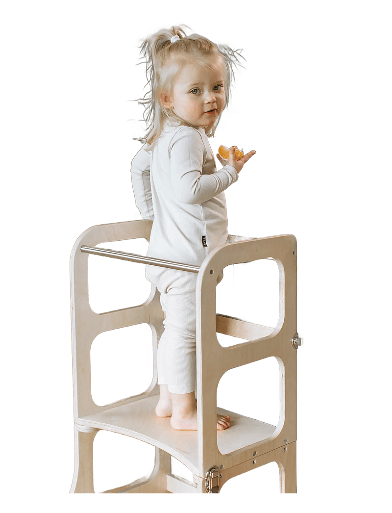 Ette Tete - STEP'n'SIT® Helper Tower - Table - læringsstårn - wooden/silver - 2