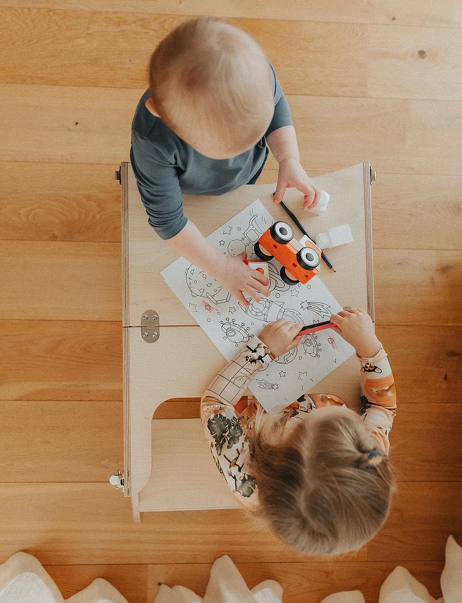 Ette Tete - STEP'n'SIT® Helper Tower - Table - oppimistorni - wooden/silver - 3
