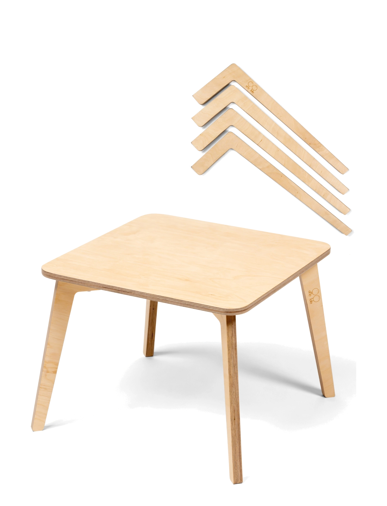 Ette Tete Tulla Dual-height table - Möbler - WOODEN / beige