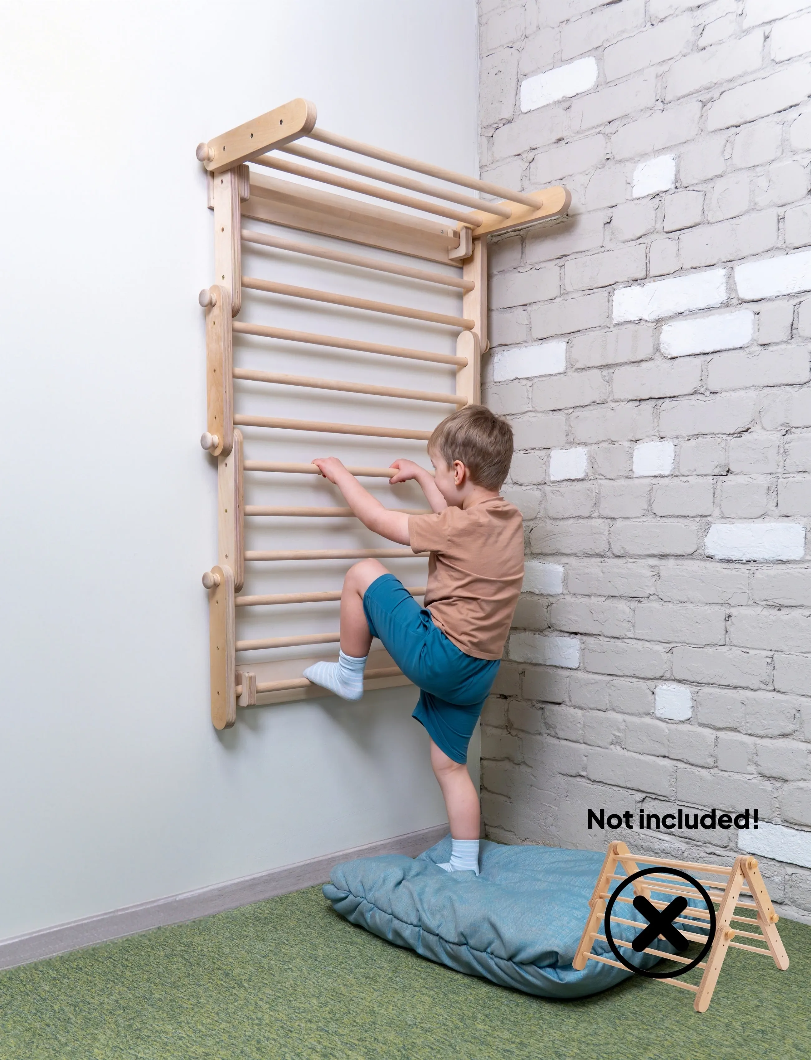 Ette Tete - Frame-to-Wall Kit for Ette Tete climbing frames - möbel für die motorik - wooden - 4