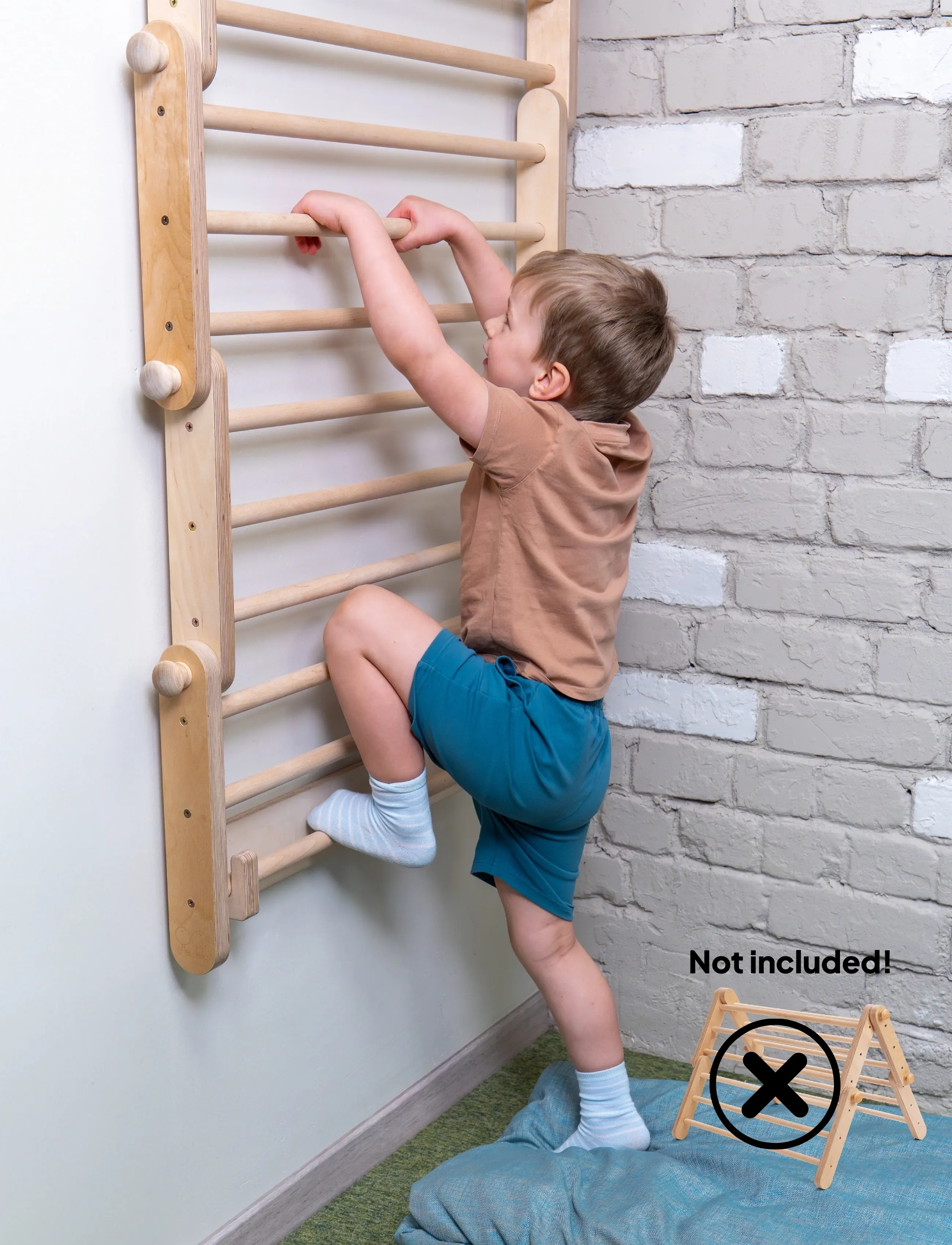 Ette Tete - Frame-to-Wall Kit for Ette Tete climbing frames - möbel für die motorik - wooden - 5