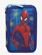 SPIDERMAN, filled double pencil case - BLUE