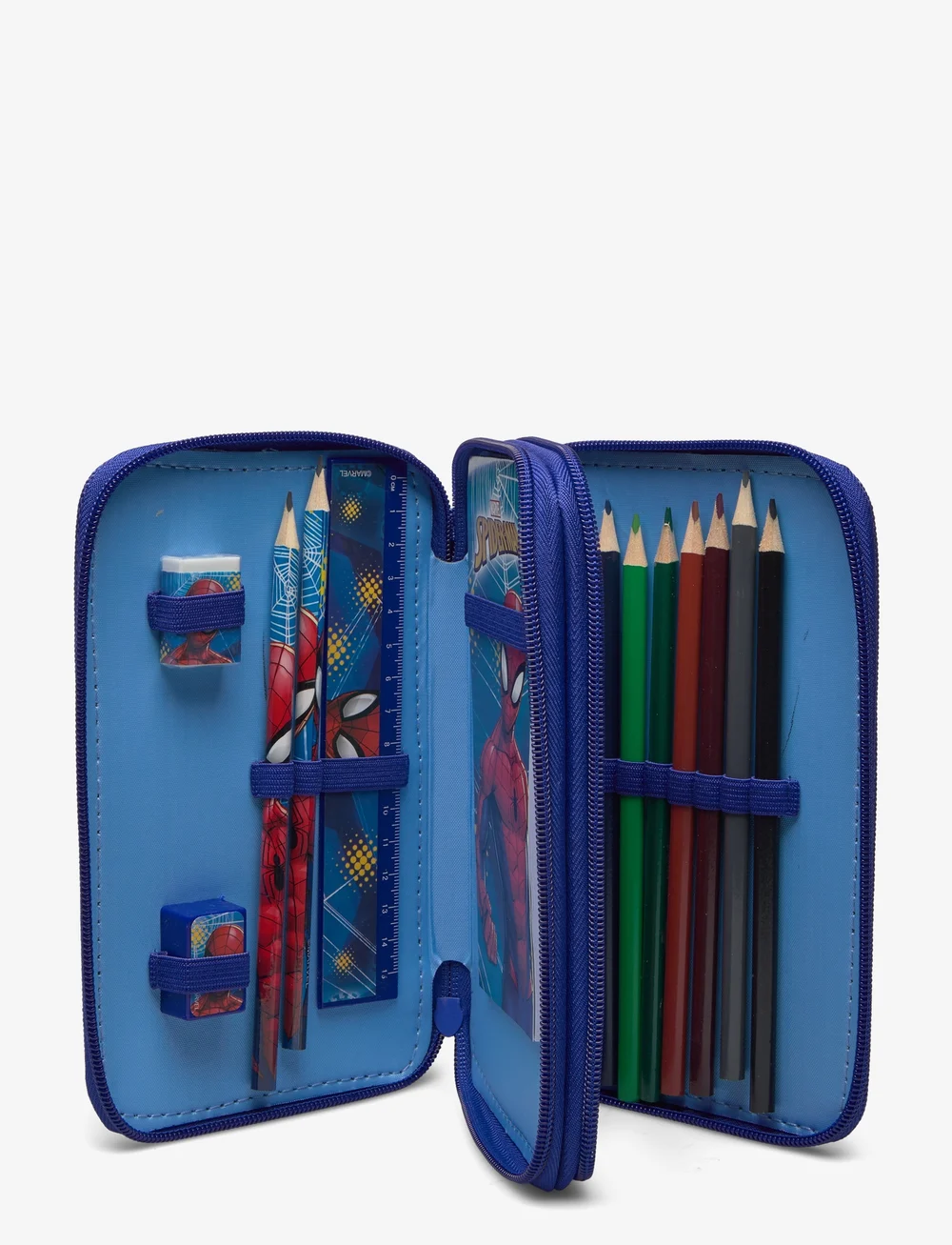 Spider-man - SPIDERMAN, filled double pencil case - federmäppchen - blue - 3