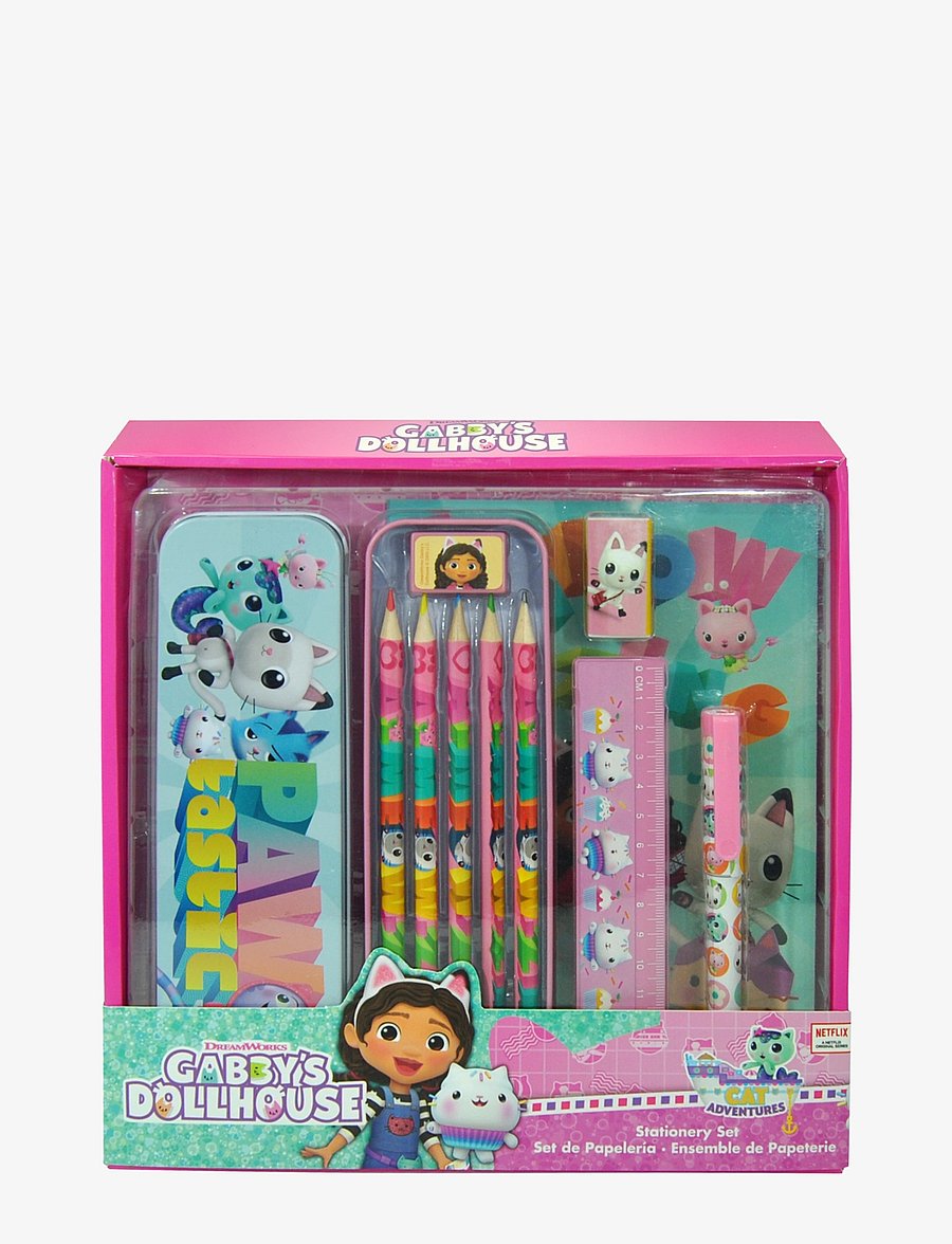 Euromic - GABBY'S DOLLHOUSE, Stationery set with tin case - multi coloured - 0
