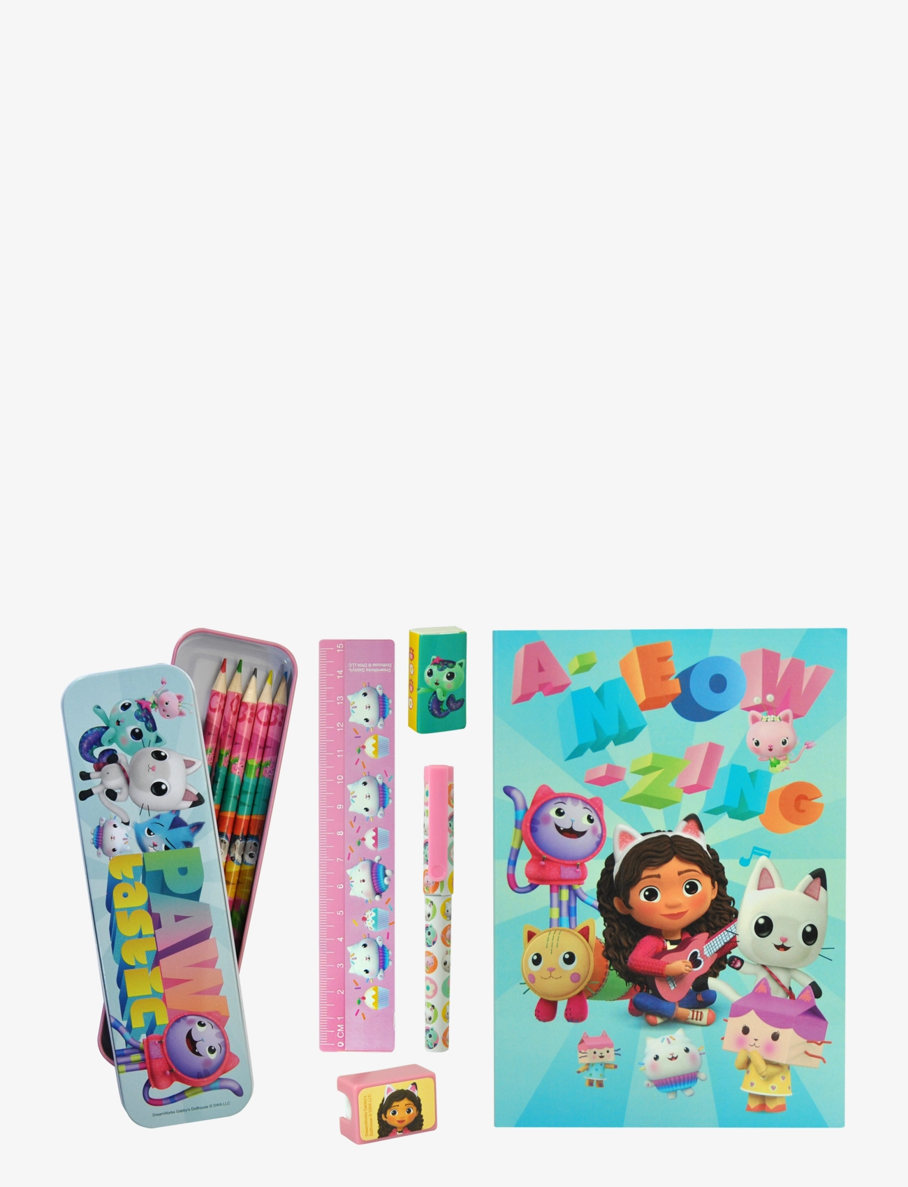 Euromic - GABBY'S DOLLHOUSE, Stationery set with tin case - multi coloured - 1