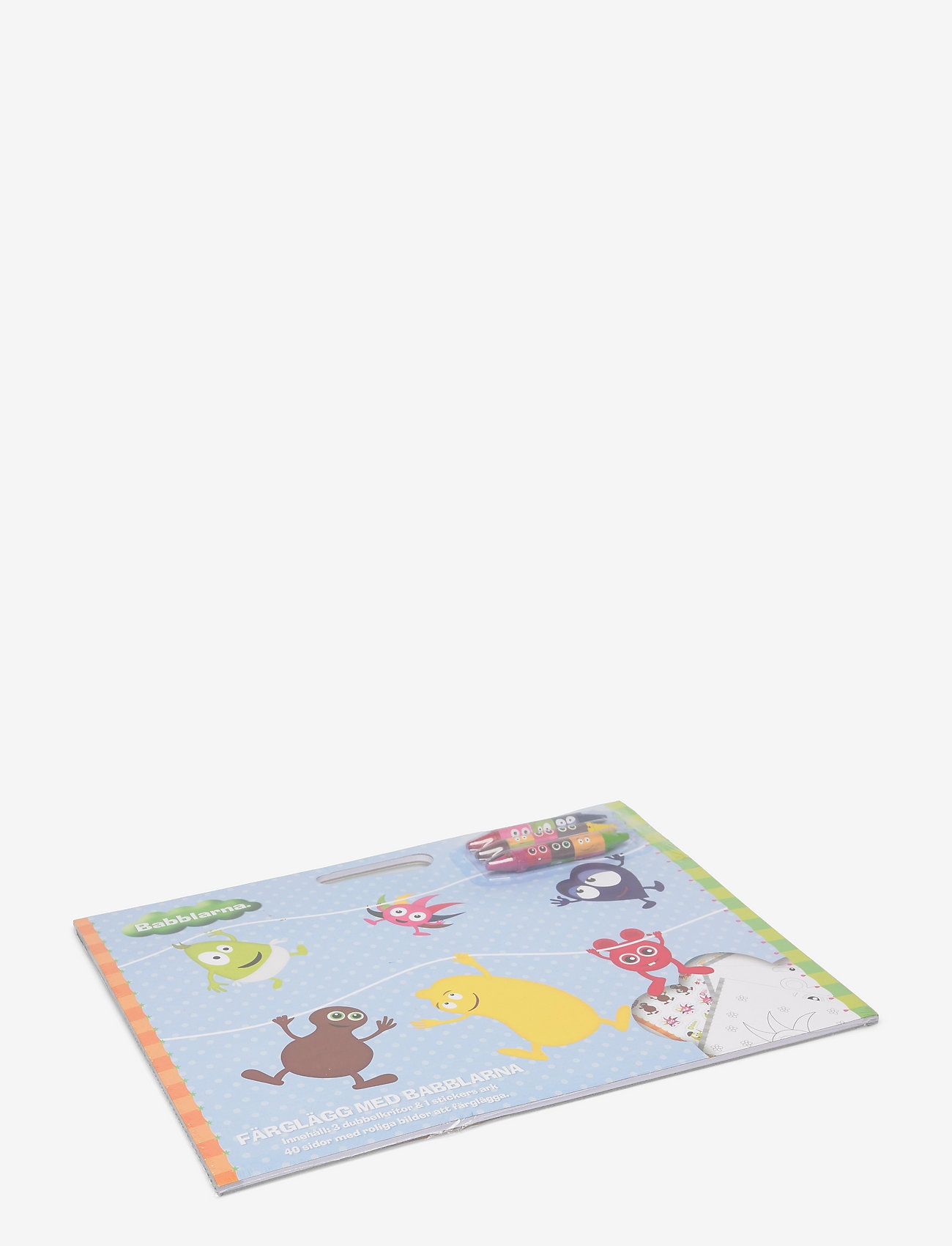 Euromic - BABBLARNA, Artist pad with 3 crayons&sticker sheet - blue - 0