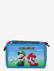 SUPER MARIO, pencil case, filled - triple decker, Super Mario