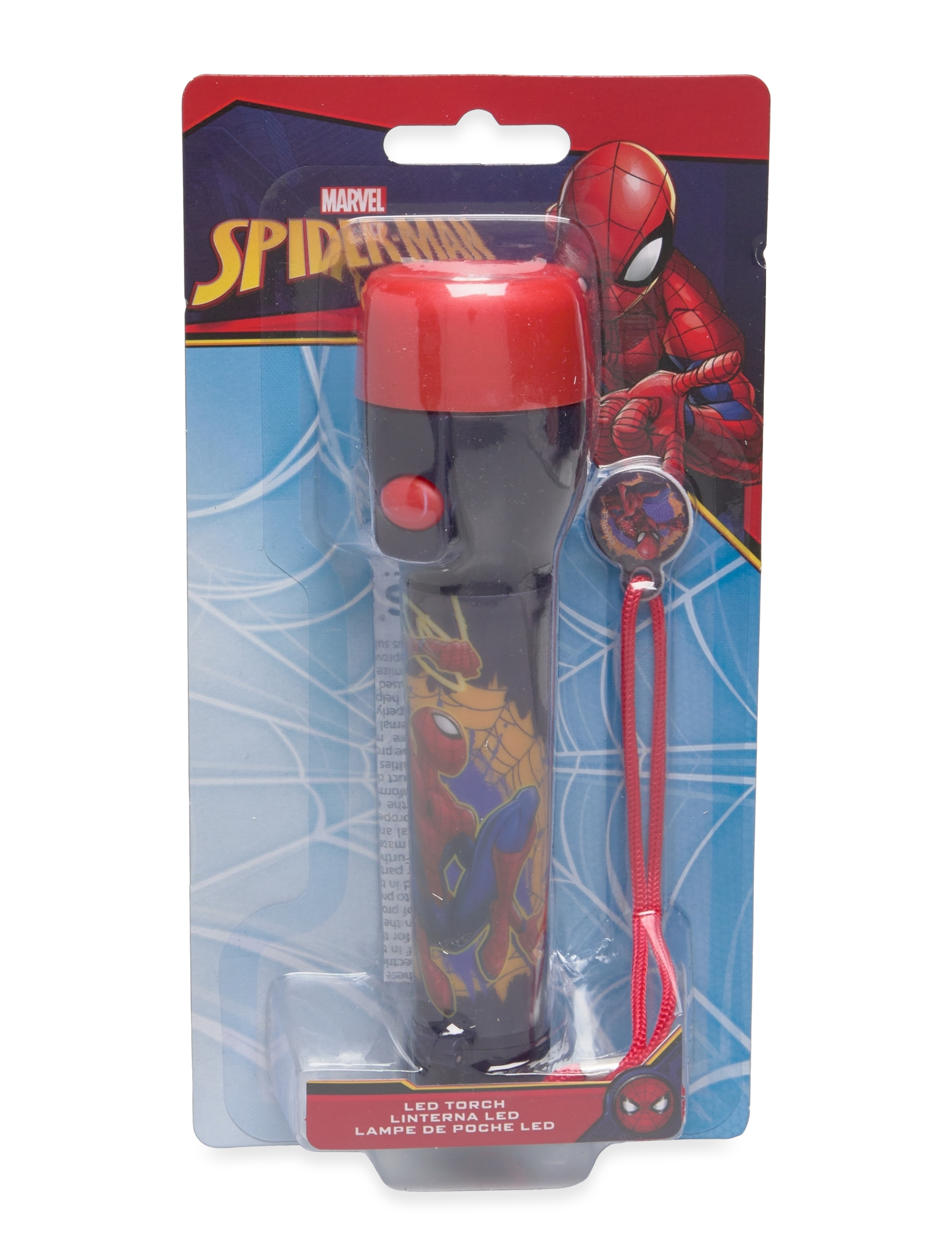 EUROMIC Spiderman, Lommelygte Med Led Lys Patterned - One Size - Kinder
