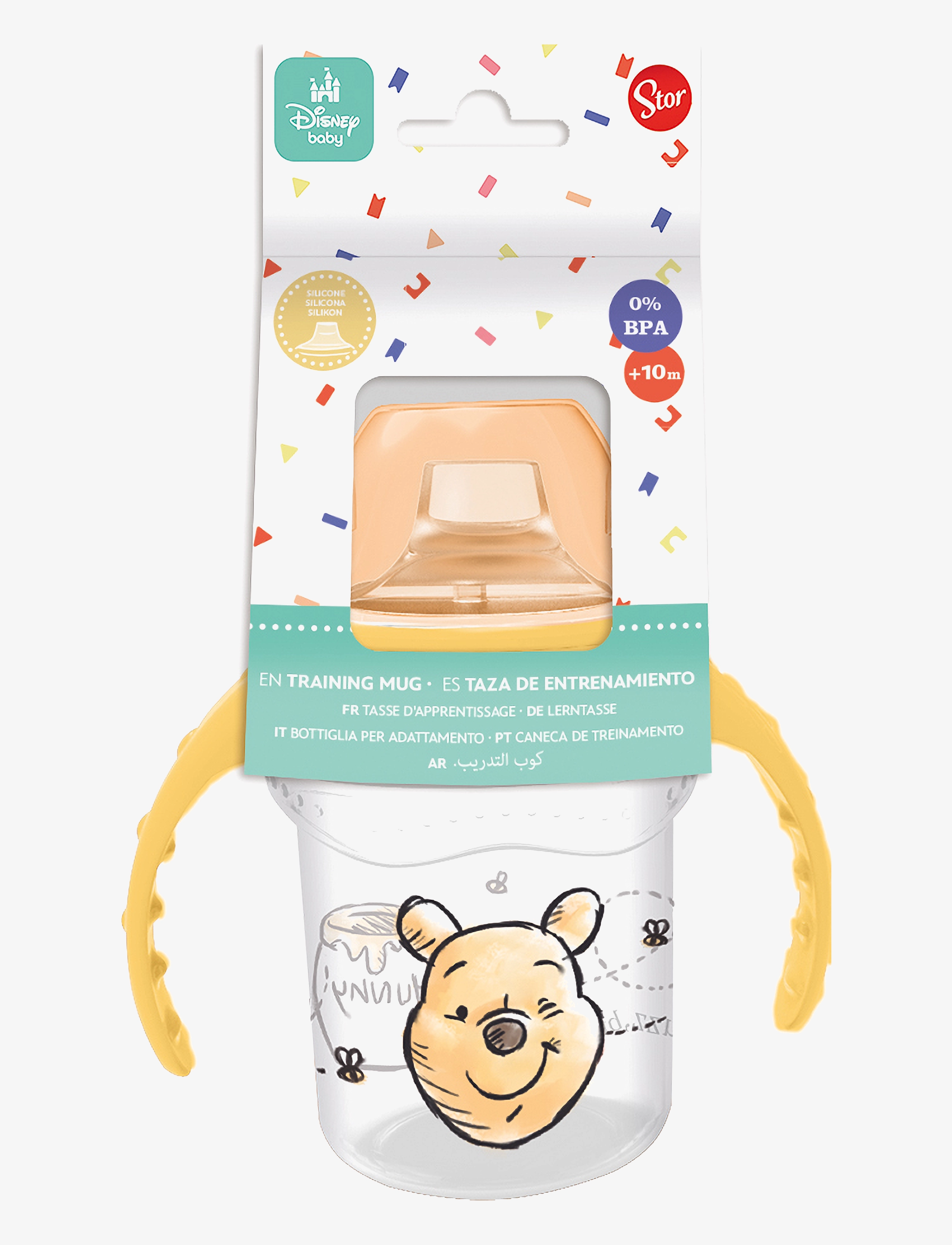 EUROMIC Winnie The Pooh, Toddler Sippy Træningskrus 250 Ml Gelb - 250 ML - Kinder