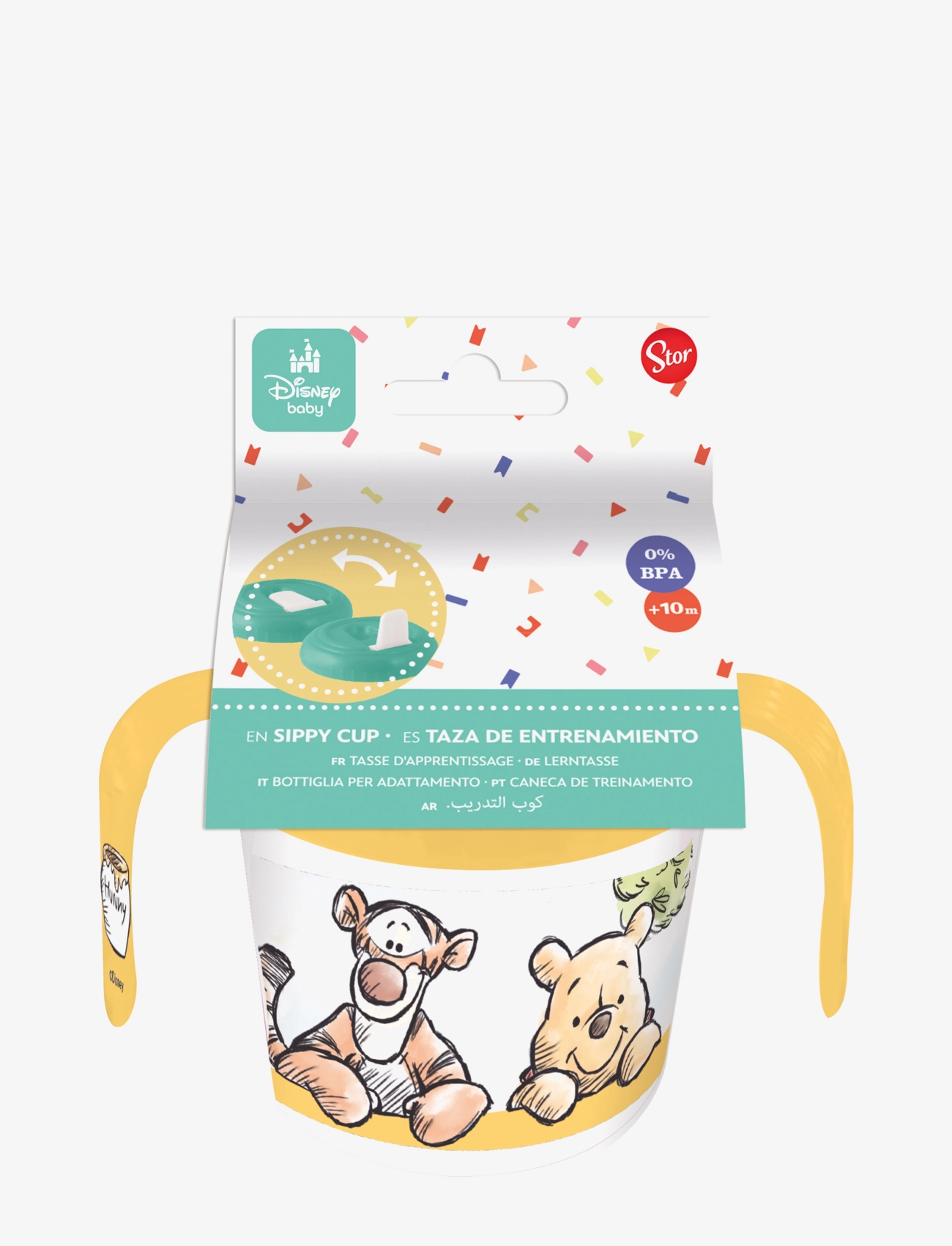 Peter Plys Winnie The Pooh, Børnetræningskrus 250Ml, Børn, Småbørns Træningskop, Gul, Str: 250 ML