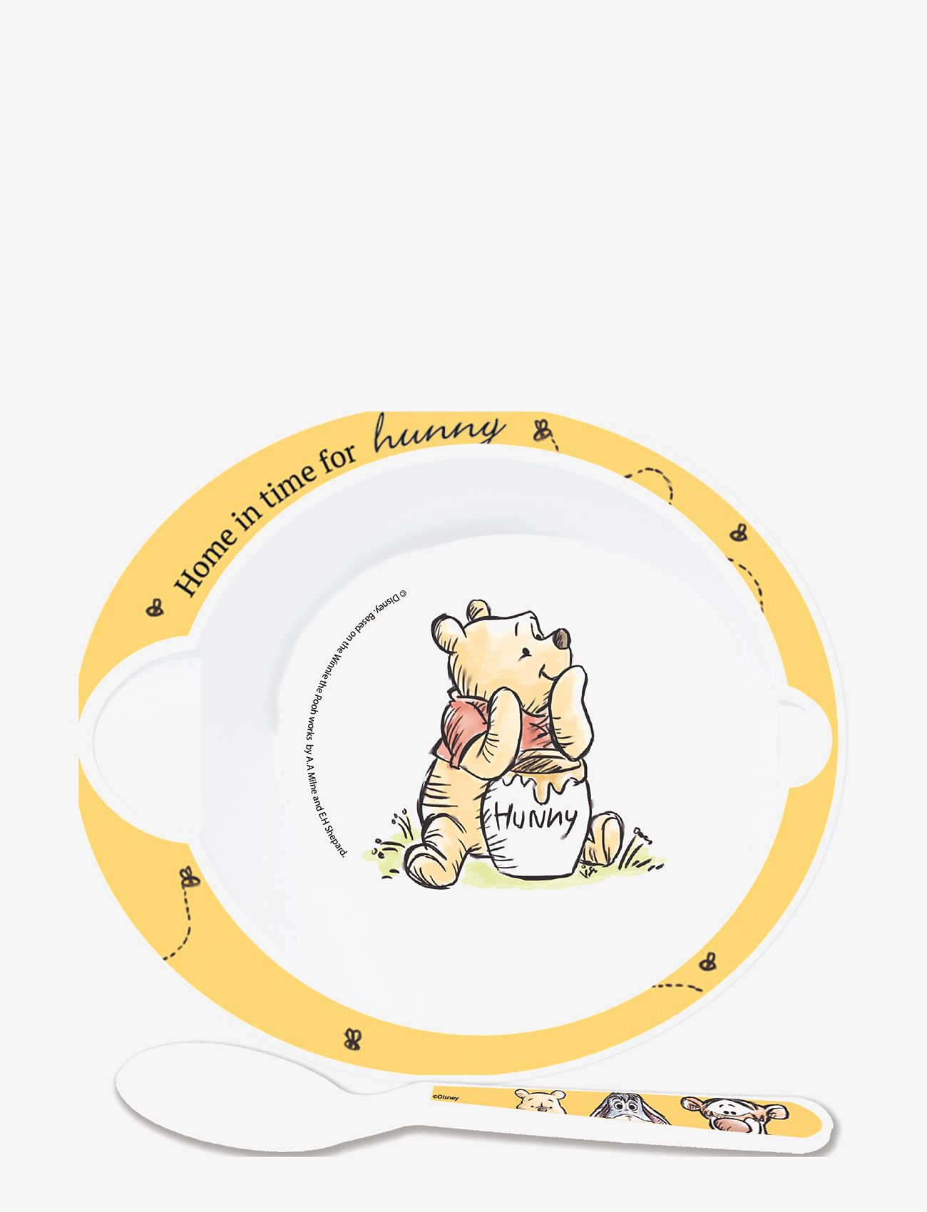 Peter Plys - Winnie the Pooh, Toddler 2-delt SÆT, skål + ske - serveringssæt - yellow - 1