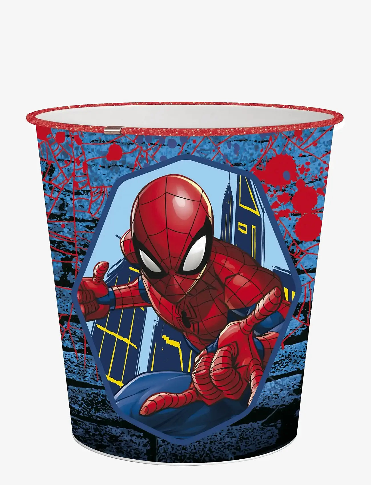 Spider-man - SPIDERMAN dustbin, PP,dia. 21 cm, H: 22.5 cm - NEW - einrichtung - blue - 0