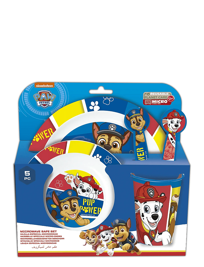 Paw Patrol - PAW PATROL 5-pcs. kids microwavable set - essgeschirr - blue - 0