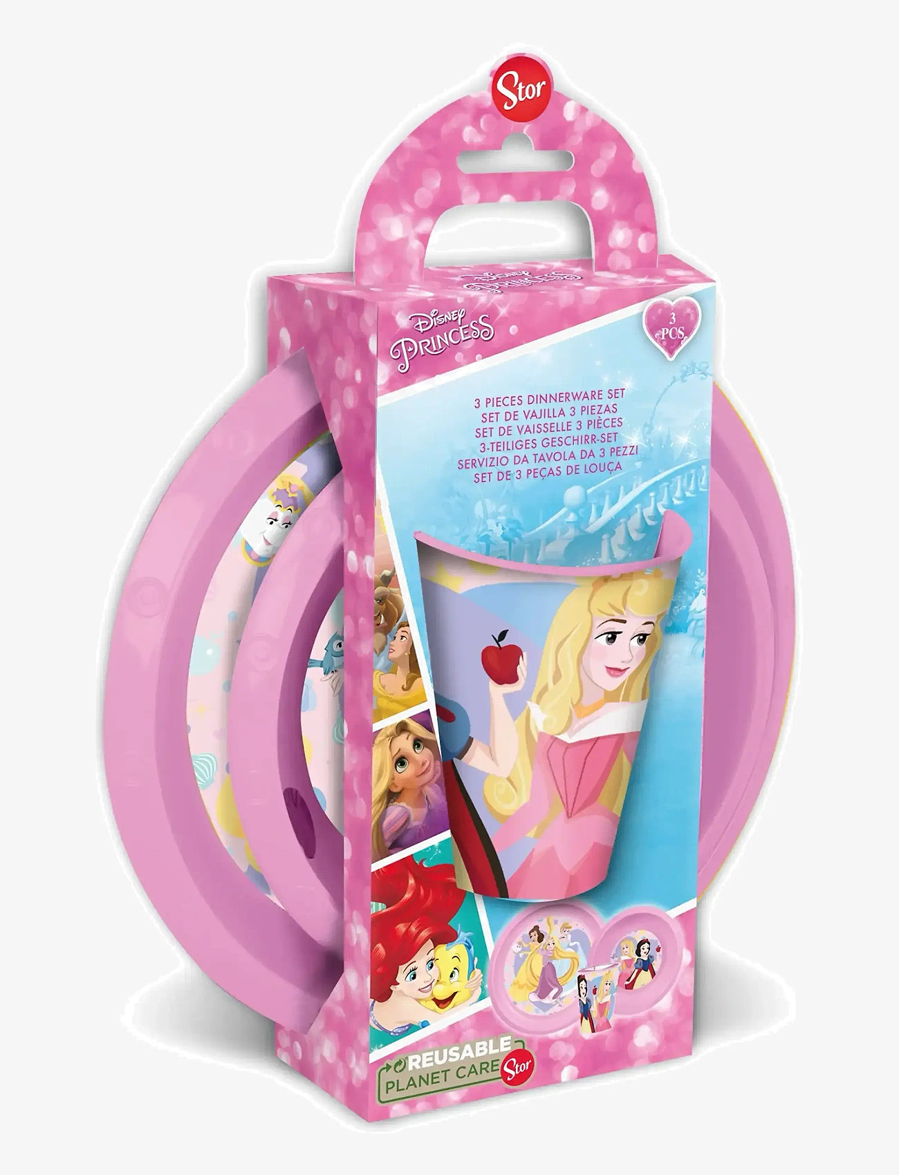 Princesses - DISNEY PRINCESS 3-pcs. easy SET in gift box - vaisselle - pink - 0