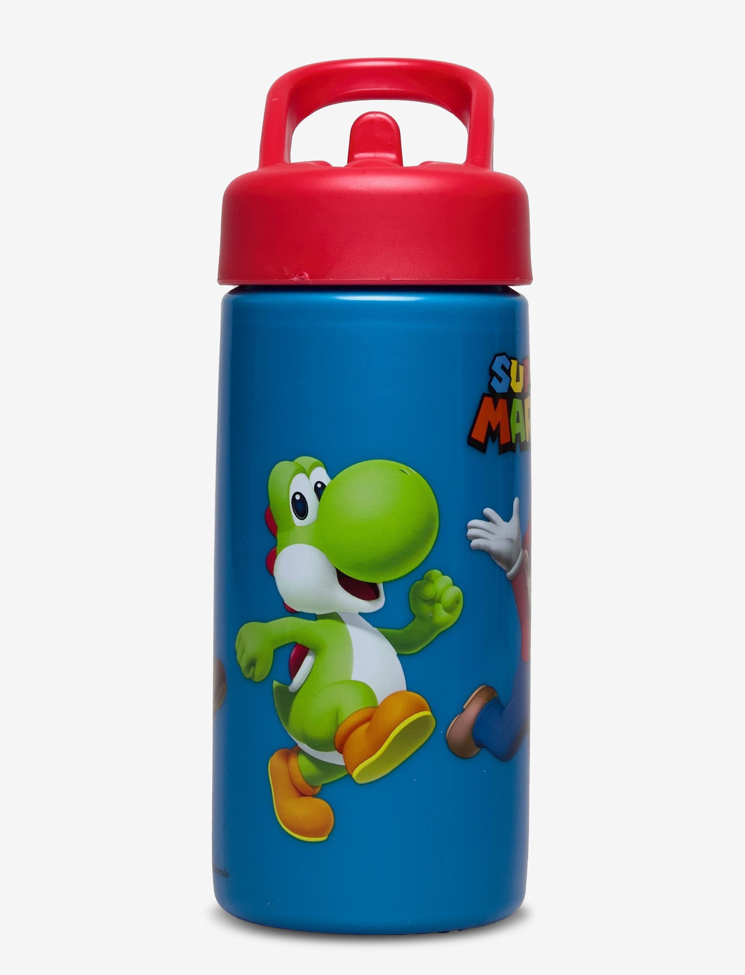 Super Mario, Vandflaske Med Sugerør, One Size, Home, Blau - Meal Time, Kinder