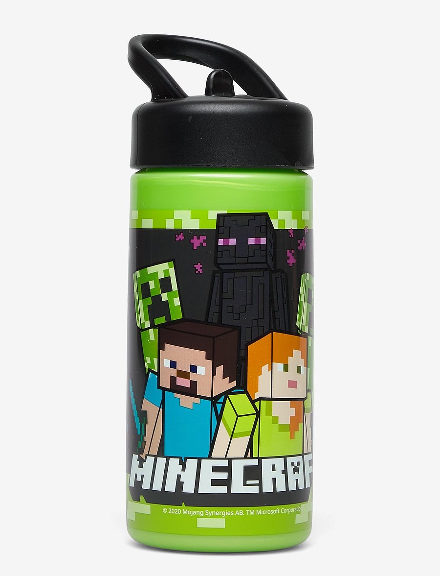 Minecraft - MINECRAFT, Water bottle with straw - vattenflaskor - green - 0