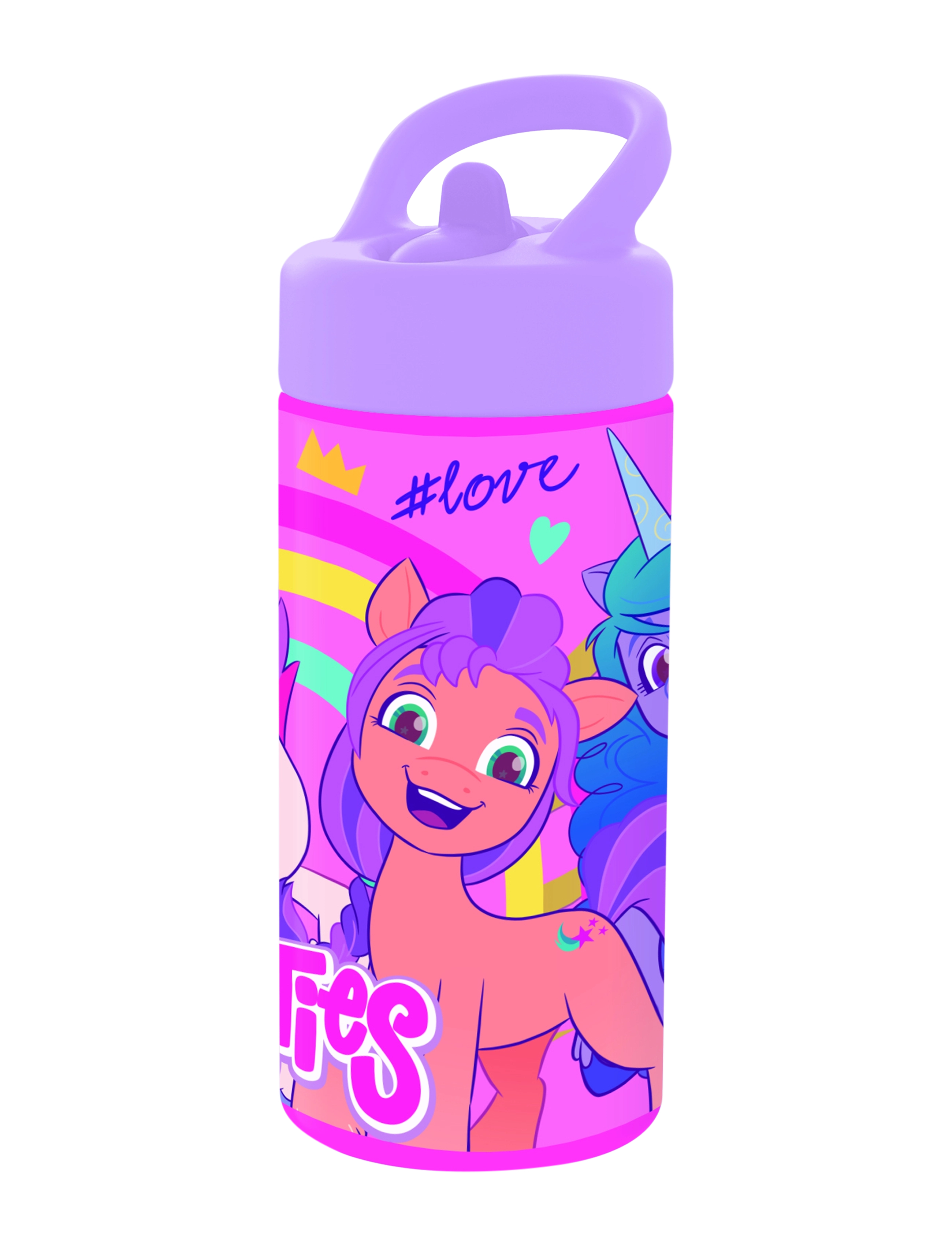 Minu väike poni MY LITTLE PONY, Water bottle with straw - 4 for 3 - PINK / pink/rose