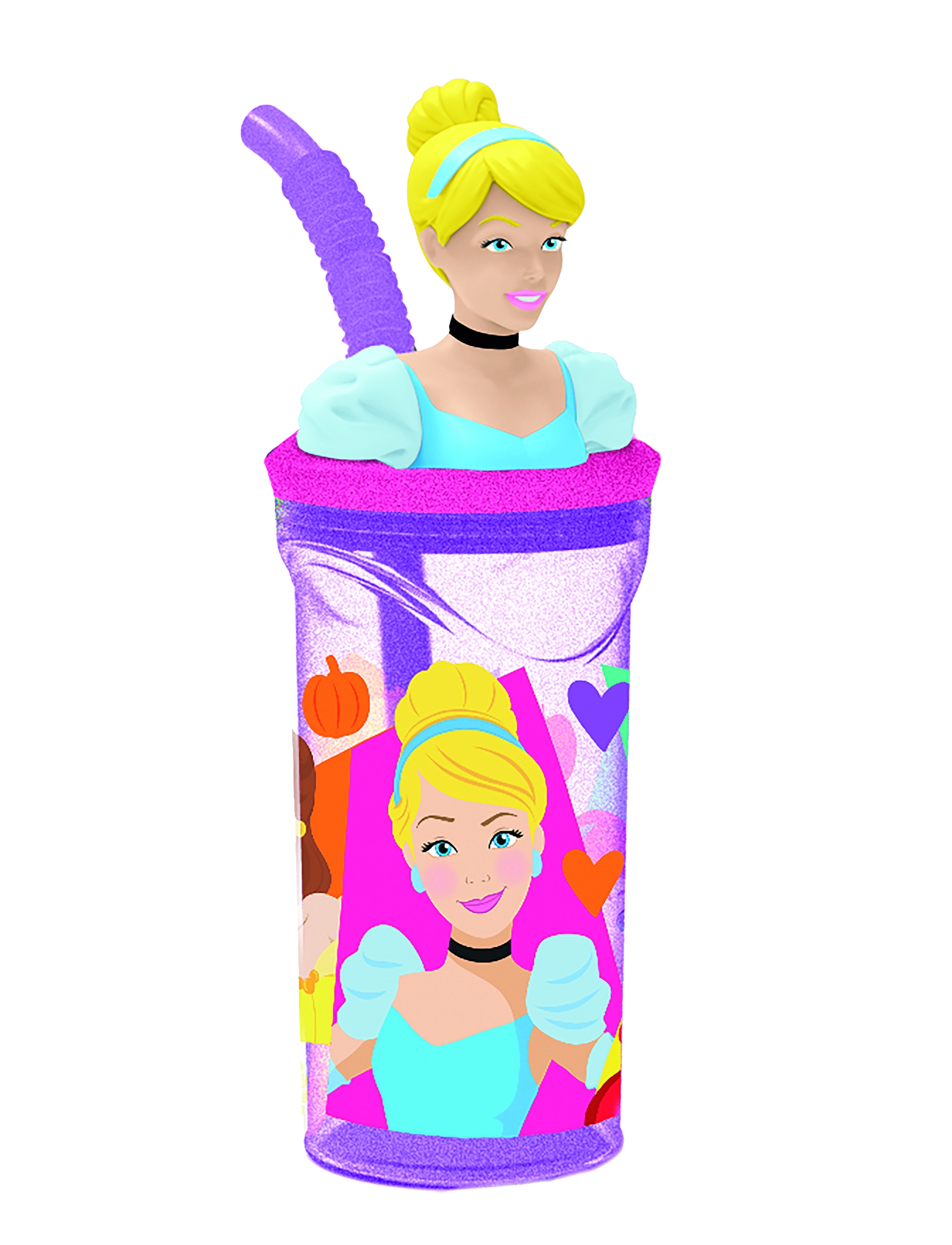 Princesses Disney Prinsesse, 3D Figur Krusflaske, Meal Time, Pink, Str: ONE SIZE