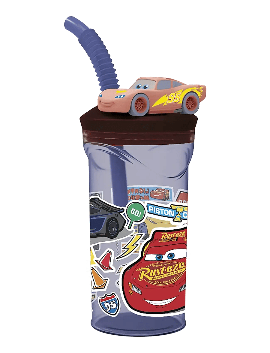Autod - CARS 3D figurine tumbler water bottle, 360 ml - blue - 0