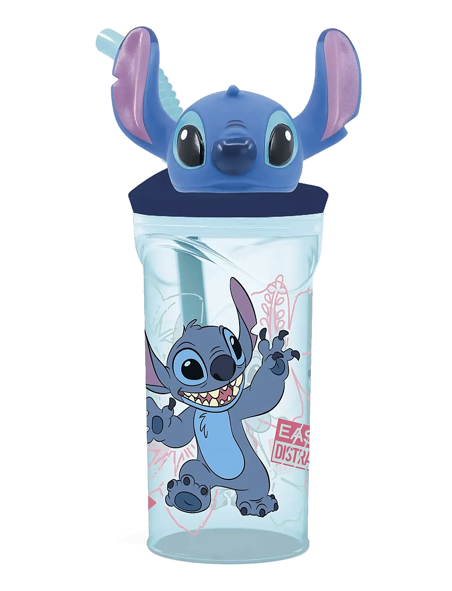 Euromic - STITCH 3D figurine tumbler bottle, 360 ml - blue - 0
