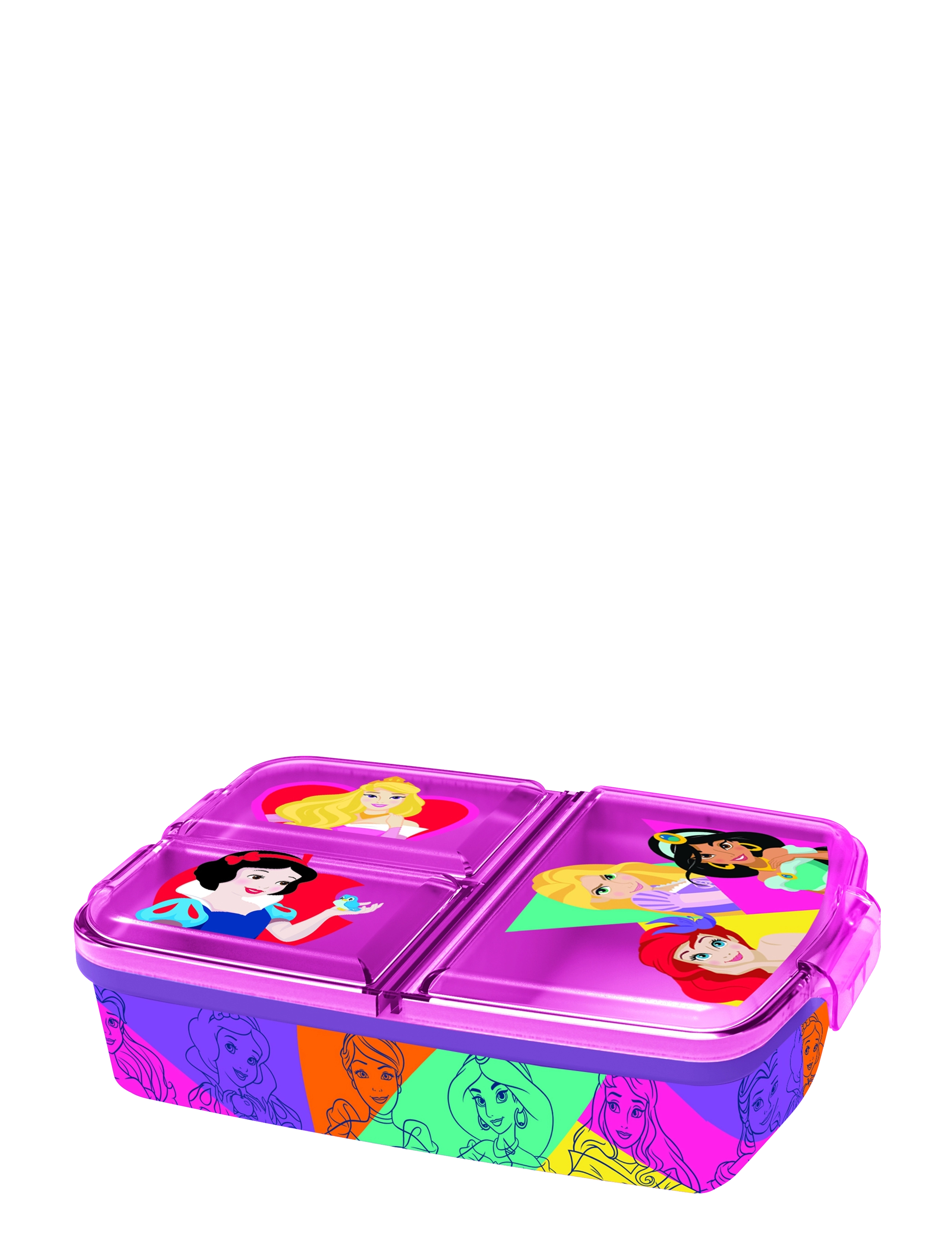 Princesses Disney Princess, Multi Rum Sandwich Boks, One Size, Purple, Måltidstid > Madkasser, Børn