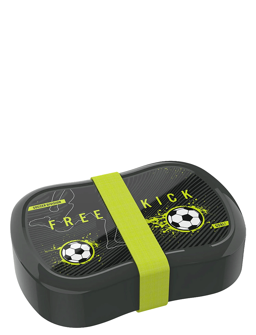 Futbolas - LUNCH BUDDIES Football lunch box w/strap - black - 0