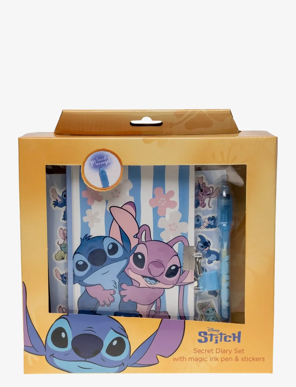 Lilo & Stitch - STITCH, Secret Diary w/magic ink pen, gift box - kalender & notizbücher - yellow - 0