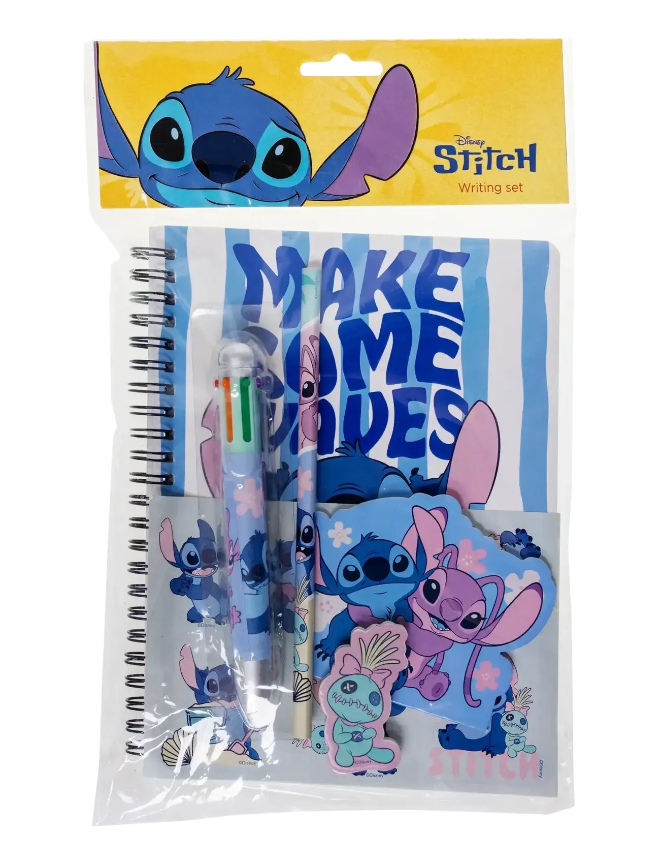 EUROMIC Stitch, Skrivesæt, M/Flerfarvet Pen Blau - One Size - Kinder