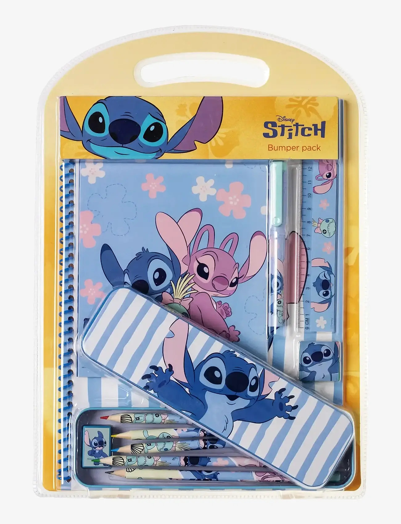 Lilo & Stitch - STITCH, Stationery Bumper set w/tin case, notebook - schreibwaren - yellow - 0