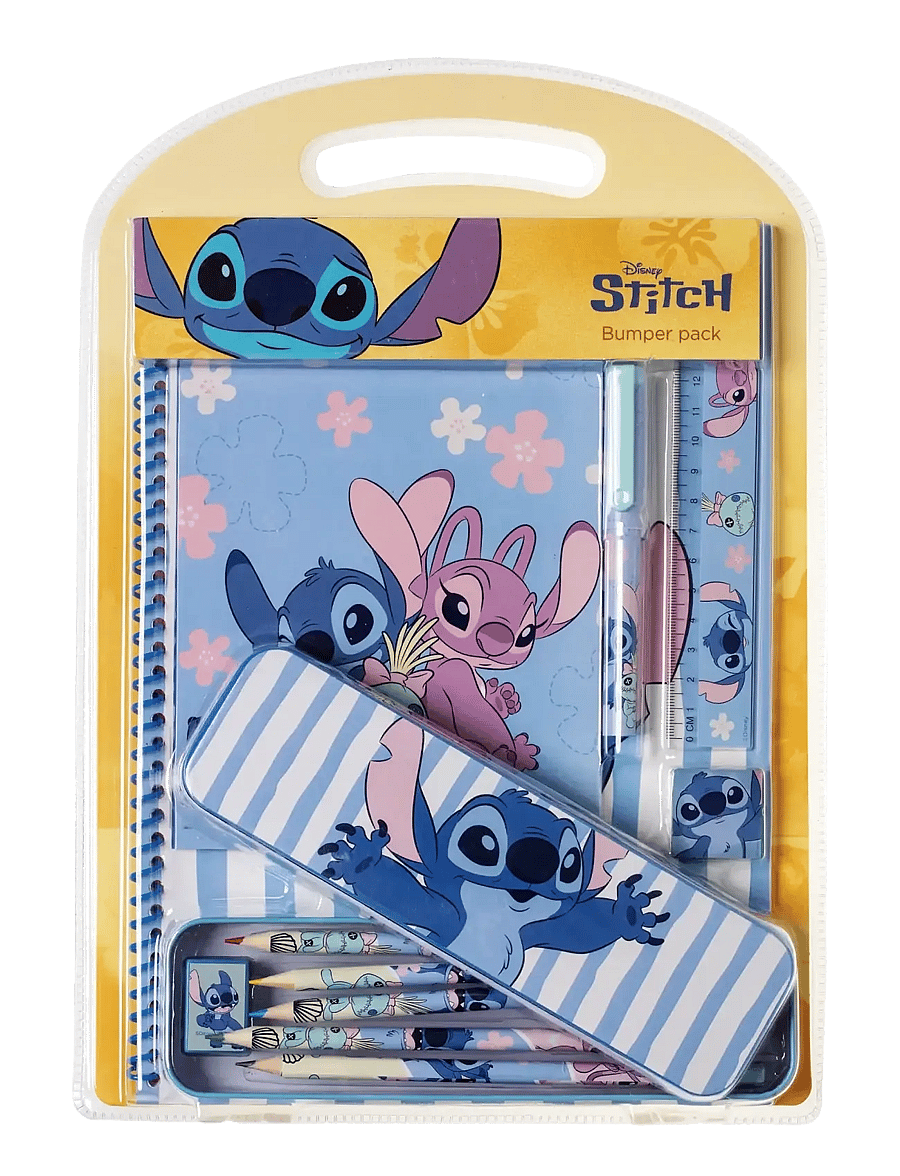 Lilo & Stitch - STITCH, Stationery Bumper set w/tin case, notebook - papeterie - yellow - 0