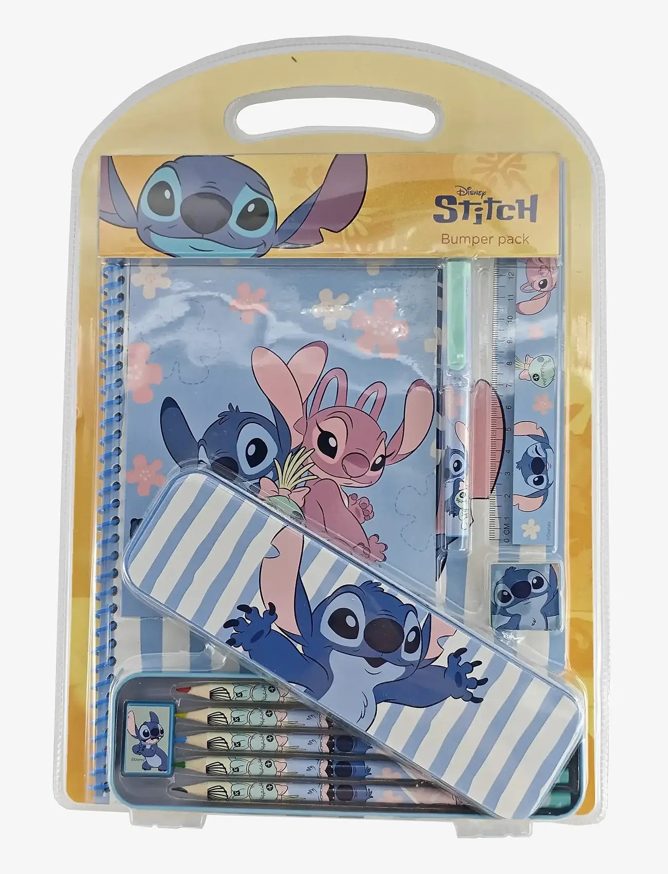 Lilo & Stitch - STITCH, Stationery Bumper set w/tin case, notebook - schreibwaren - yellow - 1