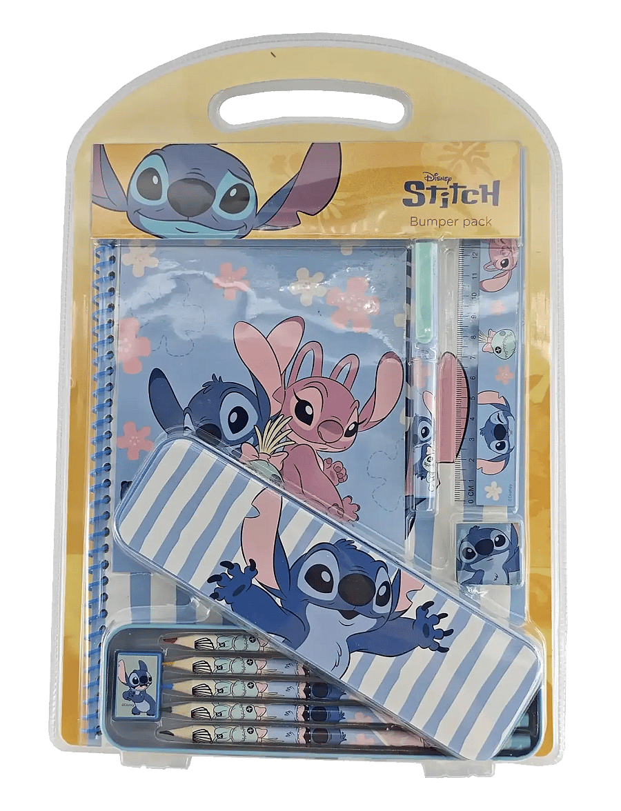 Lilo & Stitch - STITCH, Stationery Bumper set w/tin case, notebook - papeterie - yellow - 1