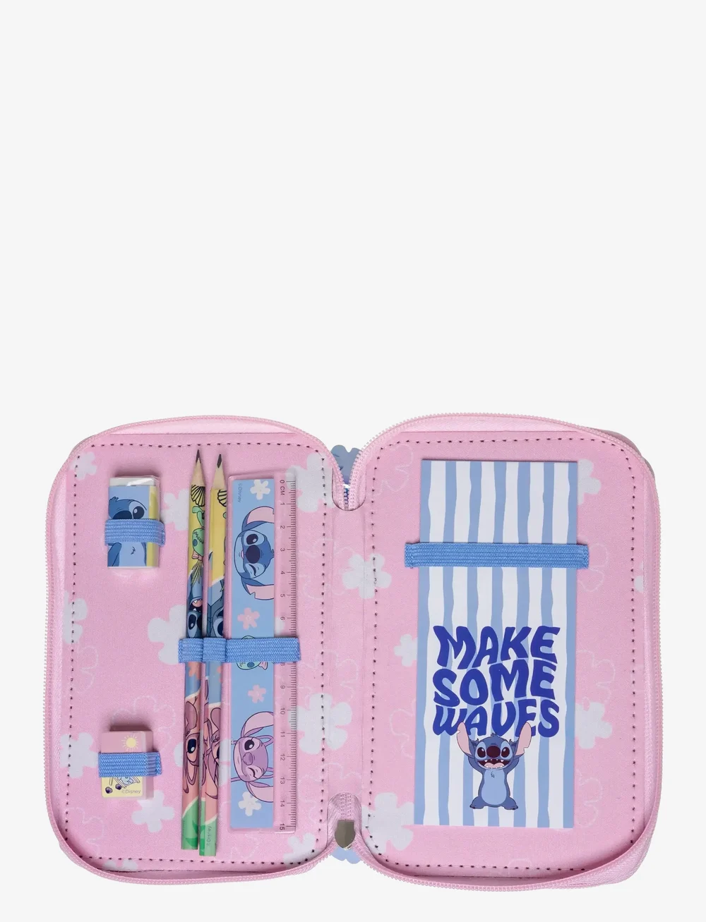 Lilo & Stitch - STITCH, Filled double pencil case - federmäppchen - blue - 2