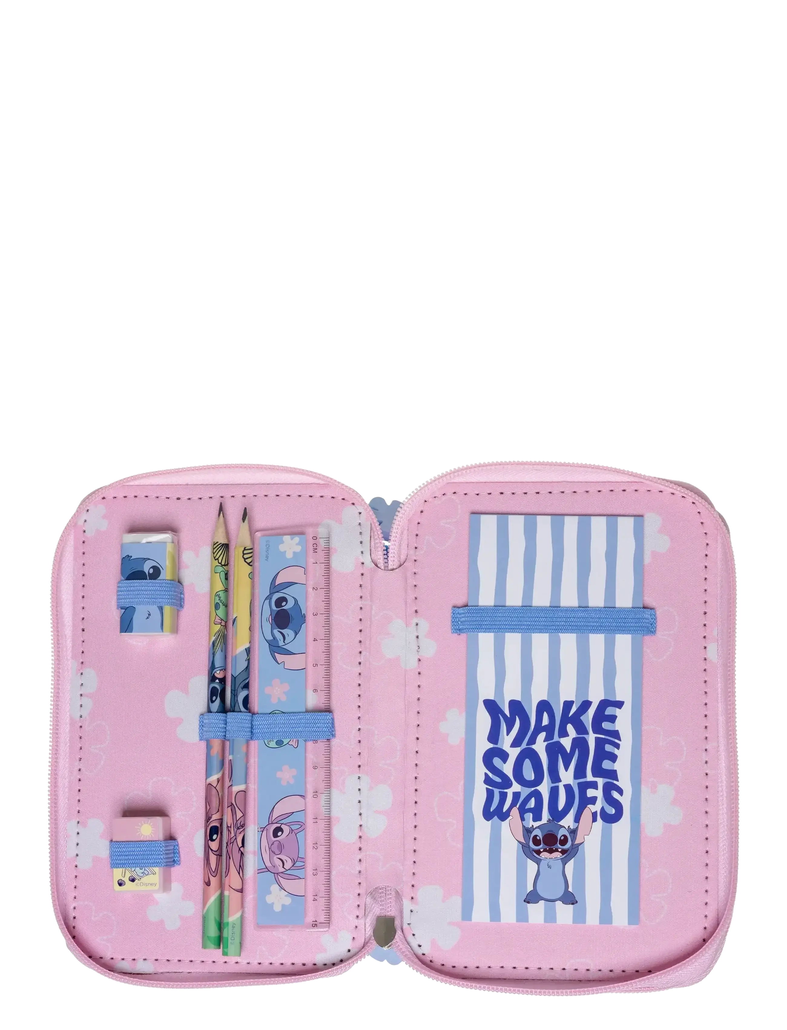 Lilo & Stitch - STITCH, Filled double pencil case - federmäppchen - blue - 2