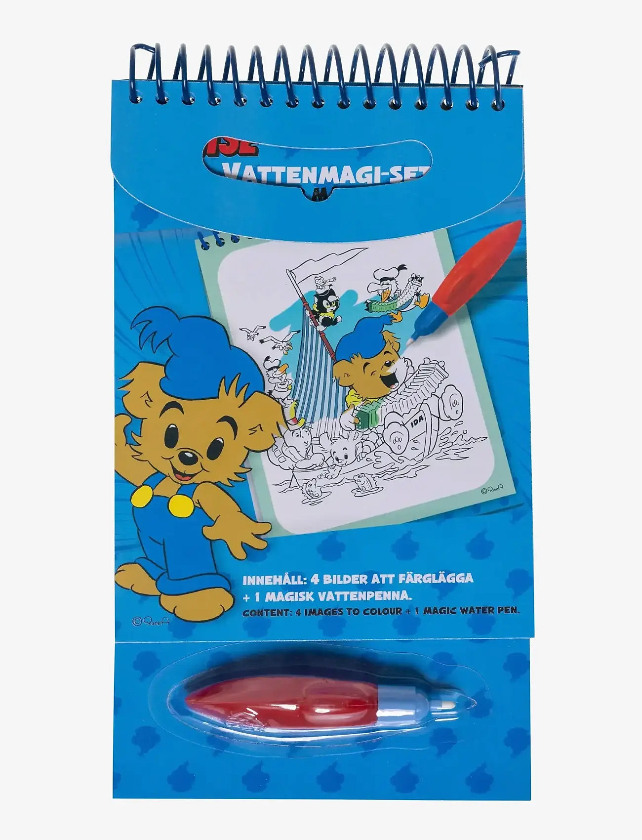 Bamse - BAMSE, Water magic set w/magic water pen - mal- & bastelbücher - blue - 1