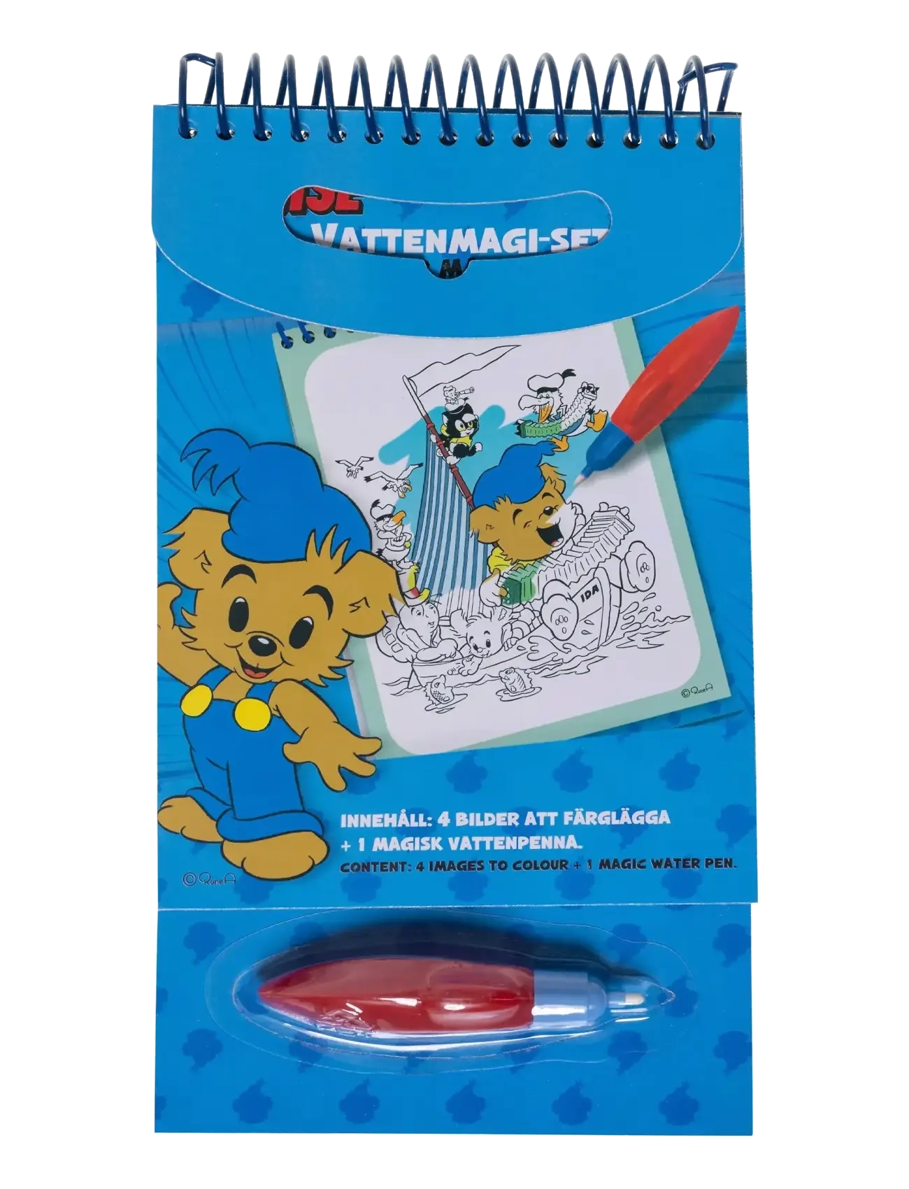 Bamse - BAMSE, Vandmagisk sæt m/magisk vandpen - male- & kreabøger - blue - 1